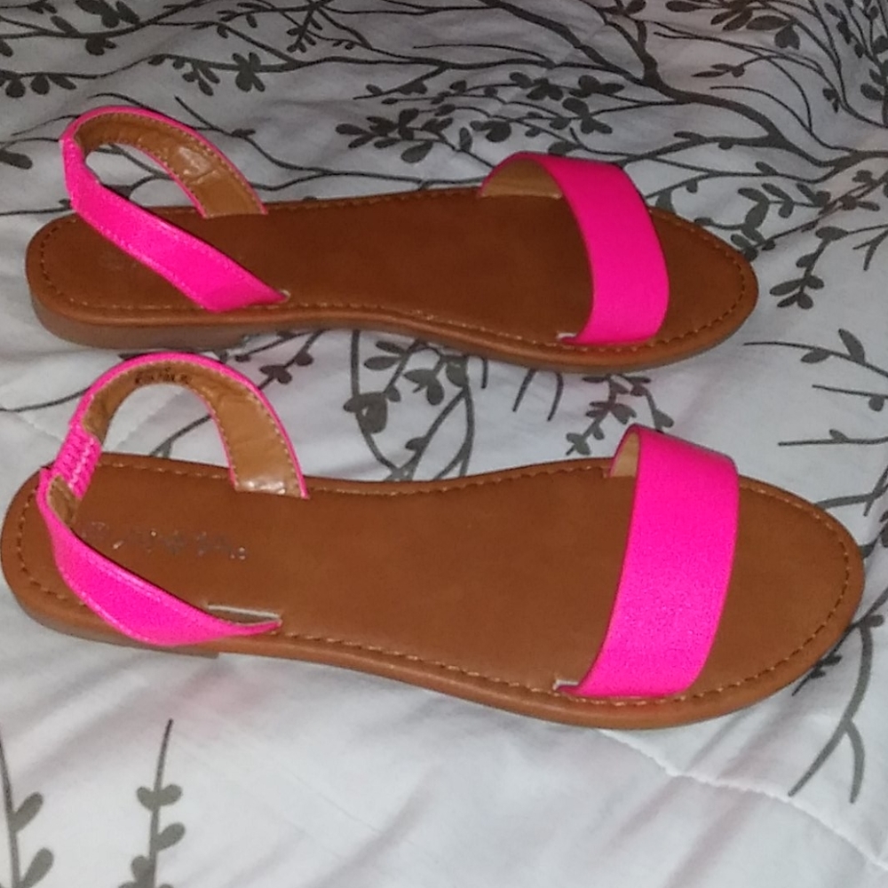 New Women's Neon Pink KACY Summer Sandals